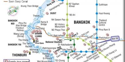 대중 교통을 방콕 지도