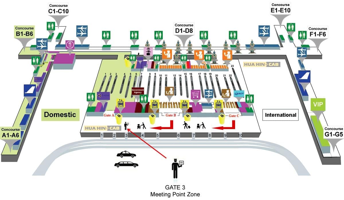 태국 방콕 airport 지도
