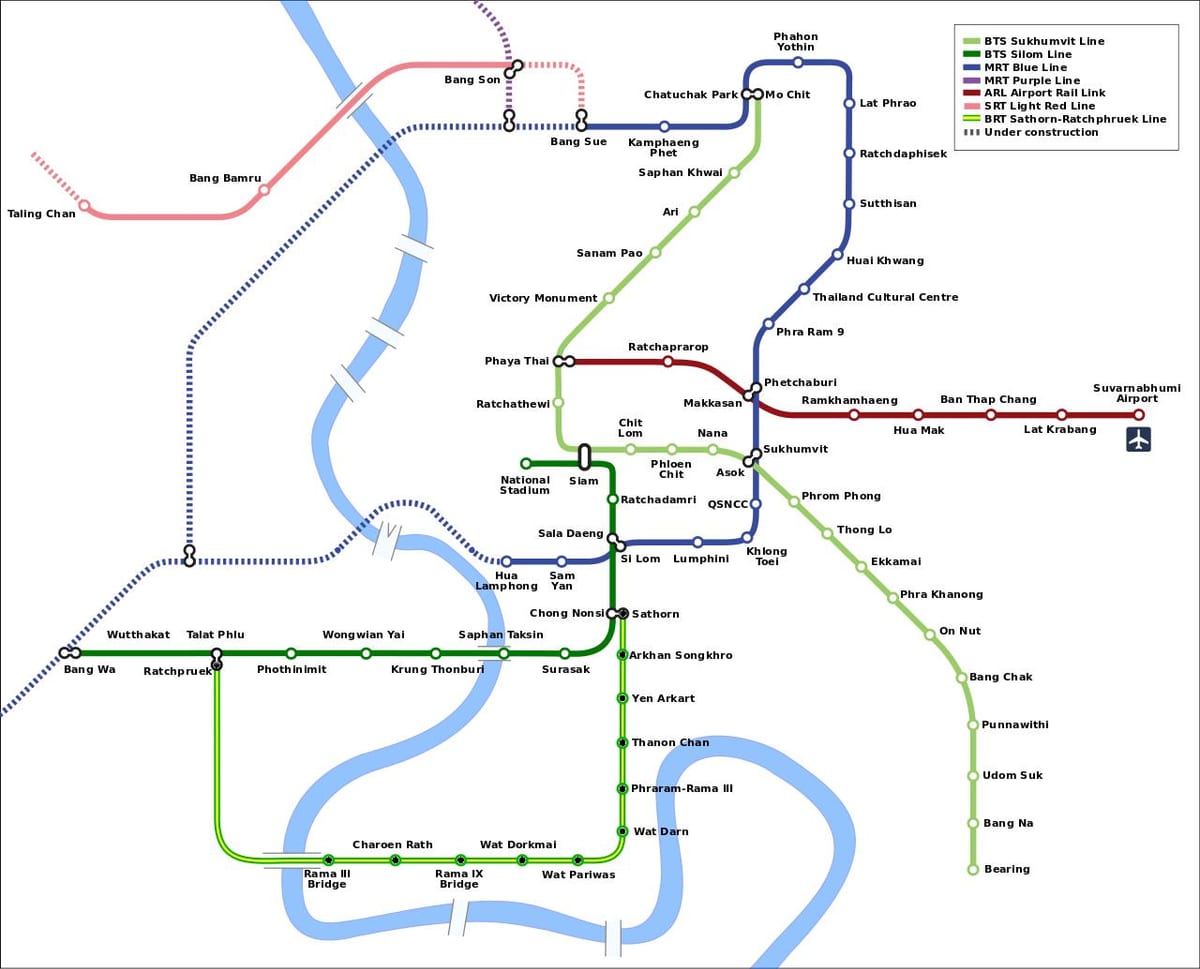 mrt 지도 태국 방콕
