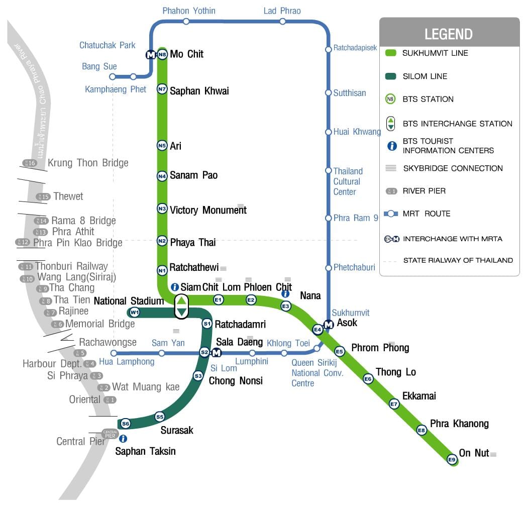 bkk skytrain 지도
