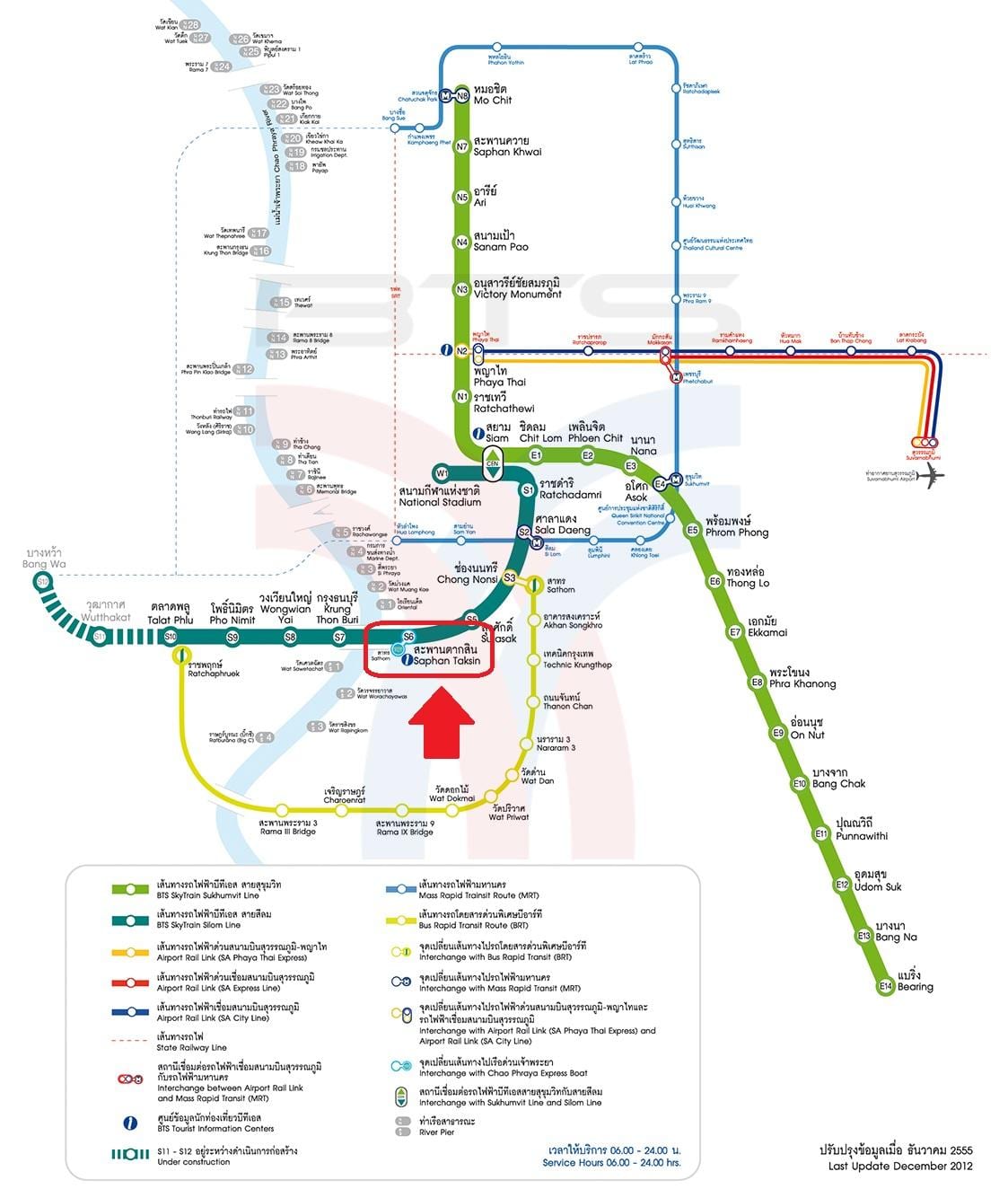 지도 saphan taksin bts station