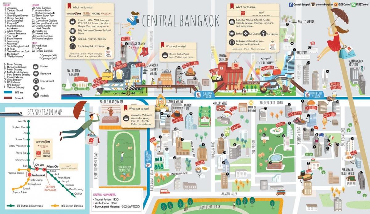 방콕 쇼핑몰 지도