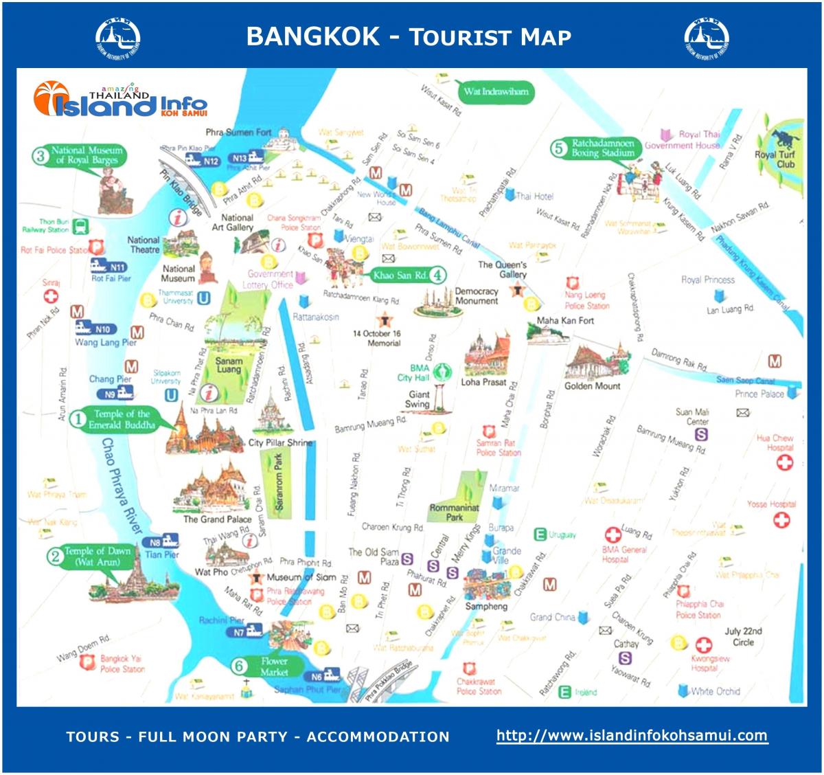 방콕 여행 가이드 지도