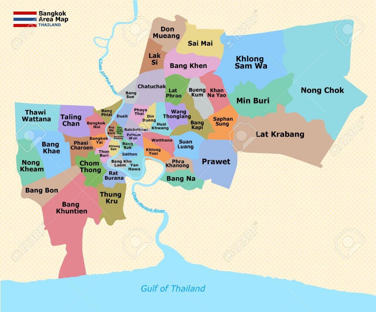 맵에 방콕의 지역